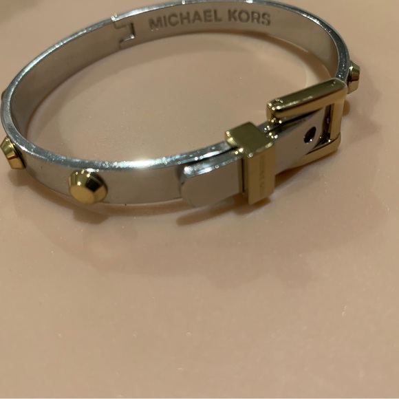 Michael Kors Silver/Gold Buckle Bangle (with dust bag) - Picture 4 of 10